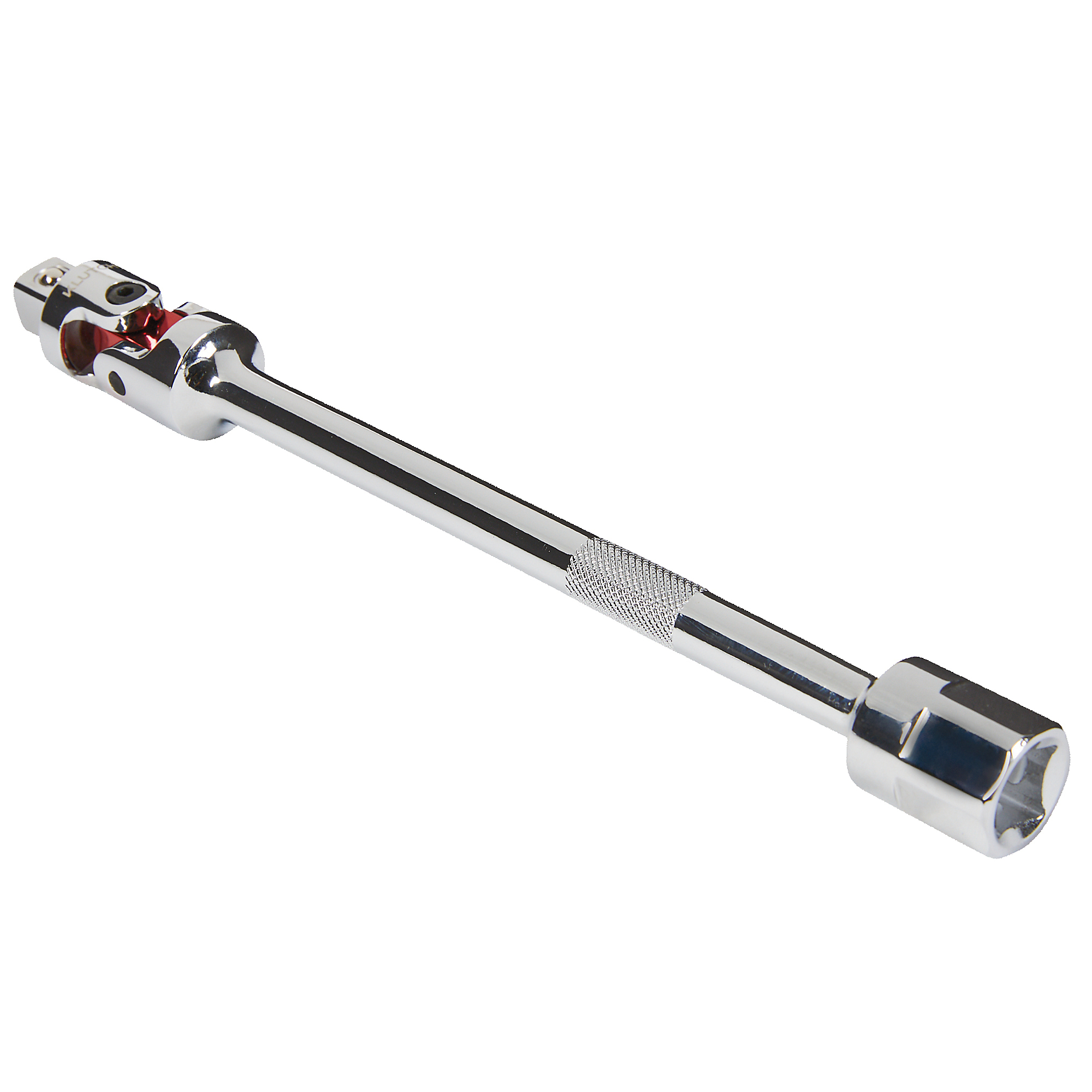 Klutch 1/2in.-Drive Spring-Loaded Universal Joint Extension, 10in., Chrome Vanadium
